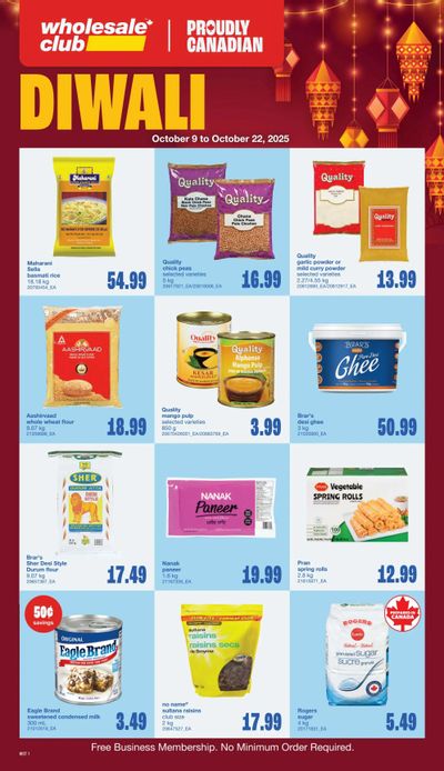 Wholesale Club (West) Diwali Flyer October 9 to 22