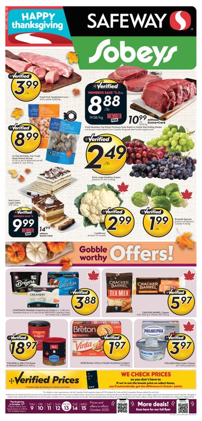 Sobeys/Safeway (SK & MB) Flyer October 9 to 15