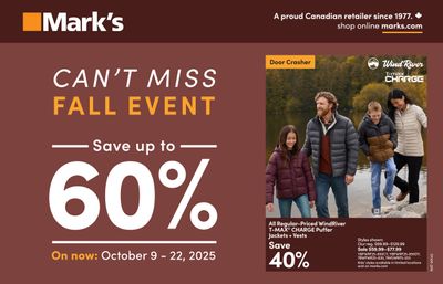 Mark's Flyer October 9 to 15