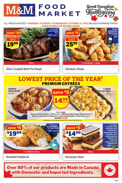 M&M Food Market (Atlantic & West) Flyer October 9 to 15