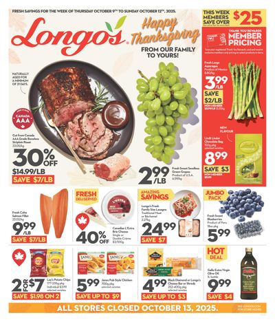 Longo's Flyer October 9 to 12