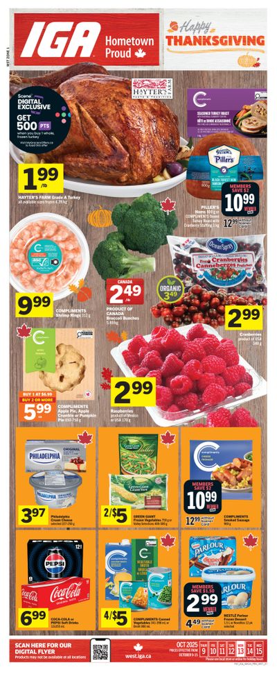 IGA (West) Flyer October 9 to 15