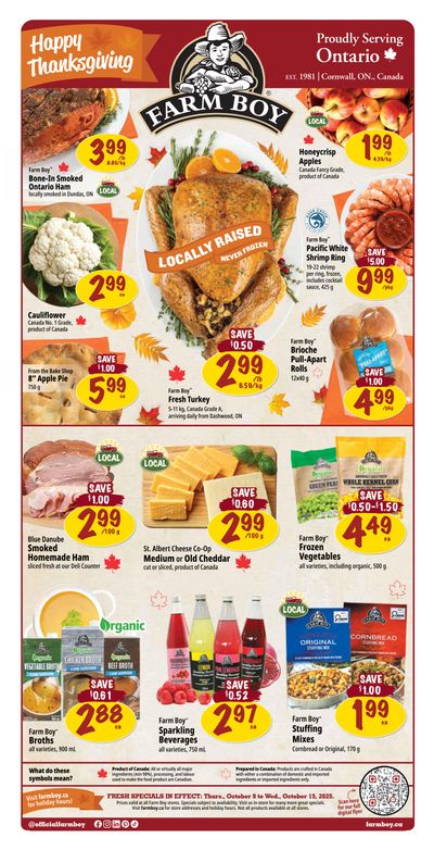 Farm Boy Flyer October 9 to 15
