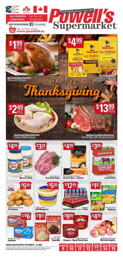 Powell's Supermarket Flyer October 9 to 15