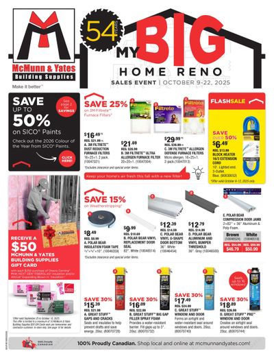 McMunn & Yates Building Supplies Flyer October 9 to 22