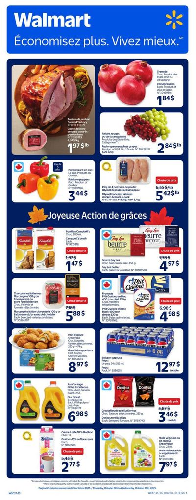 Walmart (QC) Flyer October 9 to 15