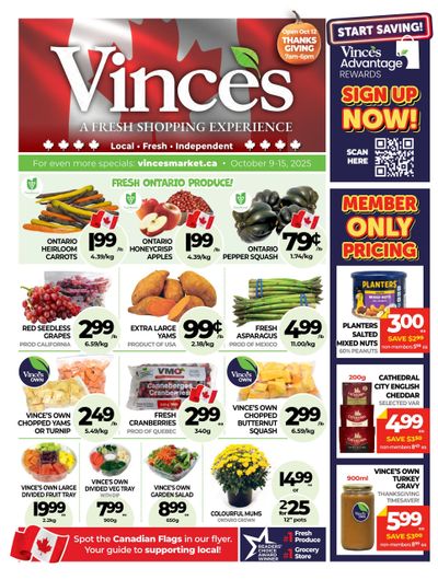 Vince's Market Flyer October 9 to 15