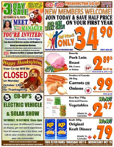 Fredericton Co-op Flyer October 9 to 15