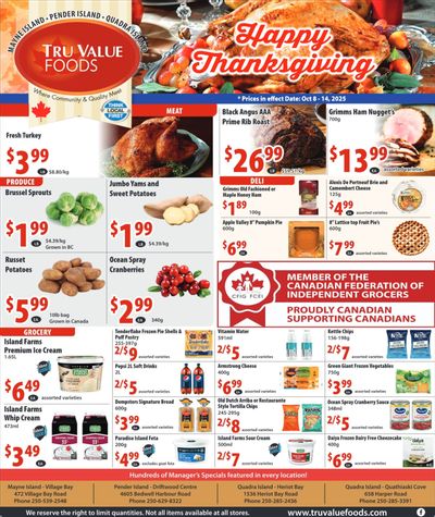 Tru Value Foods Flyer October 8 to 14