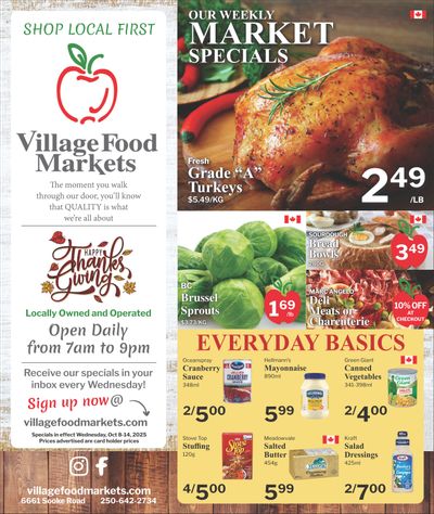 Village Food Markets Flyer October 8 to 14