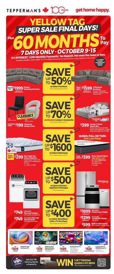 Tepperman's Flyer October 9 to 15