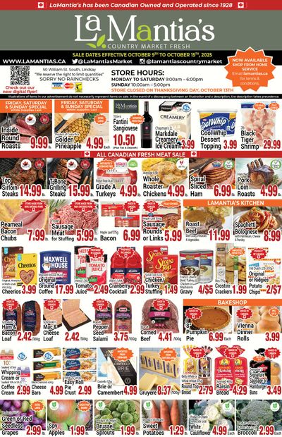 LaMantia's Flyer October 9 to 15