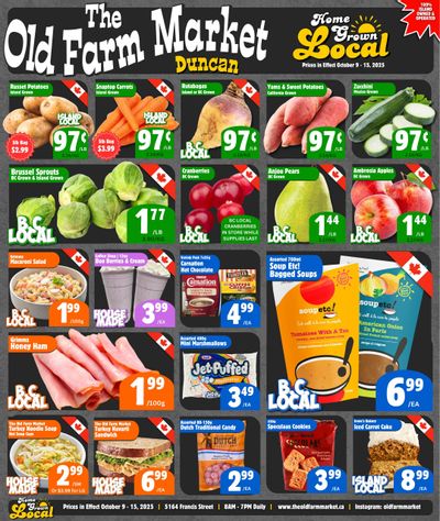 The Old Farm Market (Duncan) Flyer October 9 to 15