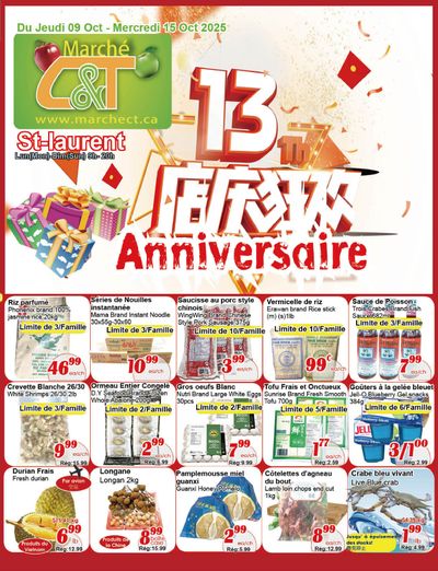 Marche C&T (St. Laurent) Flyer October 9 to 15