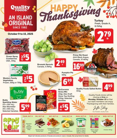 Quality Foods Flyer October 9 to 15