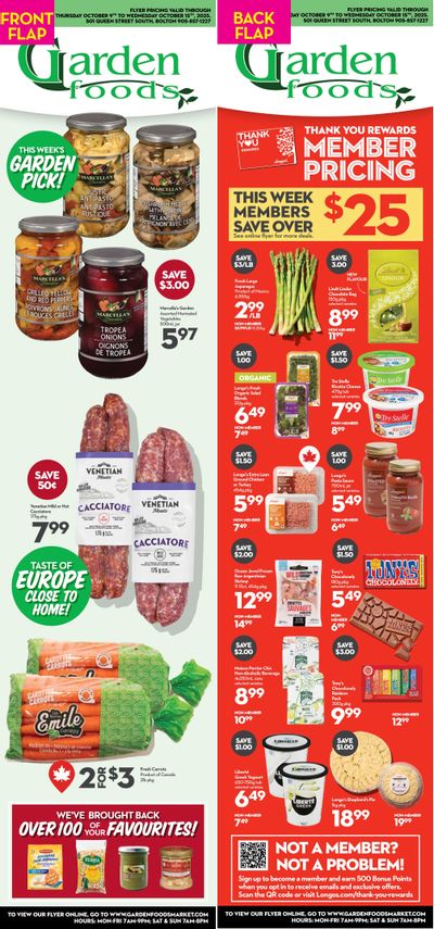 Garden Foods Flyer October 9 to 15