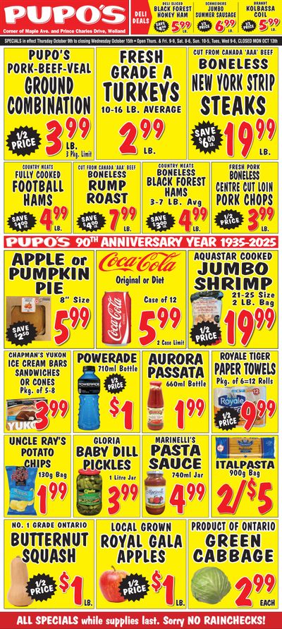Pupo's Food Market Flyer October 9 to 15