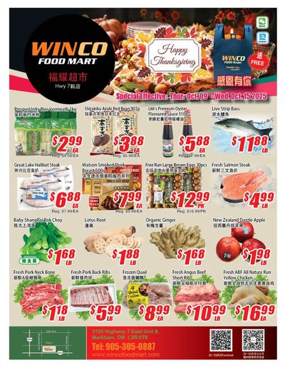 WinCo Food Mart (HWY 7) Flyer October 9 to 15