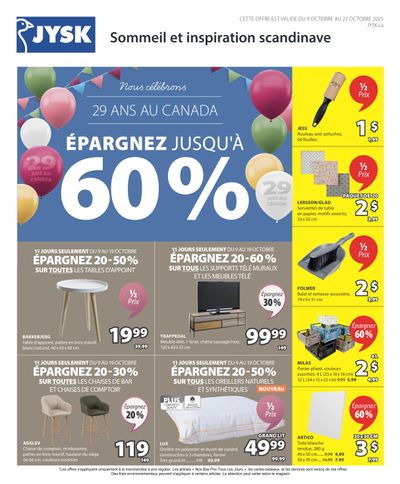 JYSK (QC) Flyer October 9 to 22