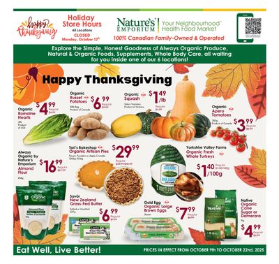 Nature's Emporium Bi-Weekly Flyer October 9 to 22