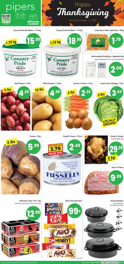 Pipers Superstore Flyer October 9 to 15