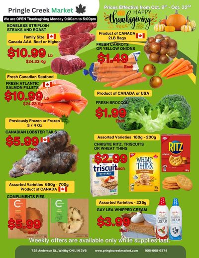 Pringle Creek Market Flyer October 9 to 22