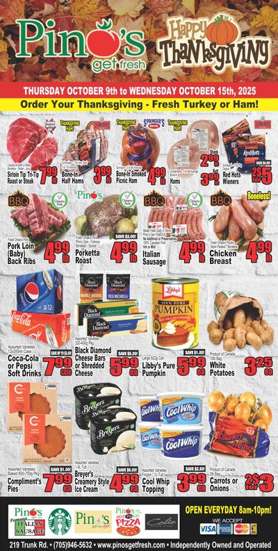 Pino's Flyer October 9 to 15