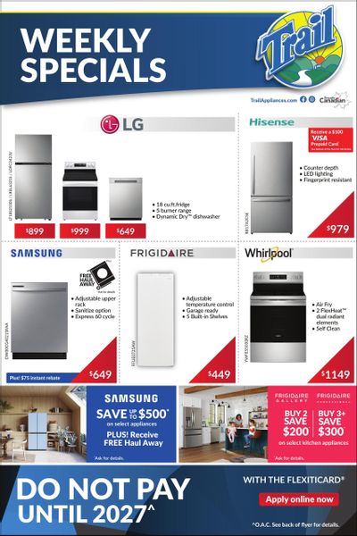 Trail Appliances (AB & SK) Flyer October 9 to 15