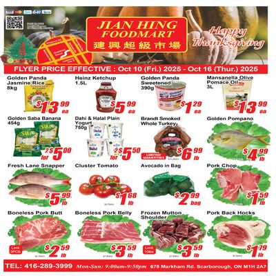 Jian Hing Foodmart (Scarborough) Flyer October 10 to 16