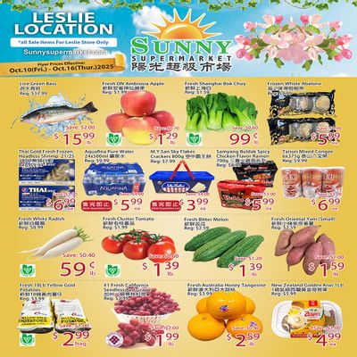Sunny Supermarket (Leslie) Flyer October 10 to 16