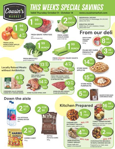 Cousin's Market Flyer October 9 to 14