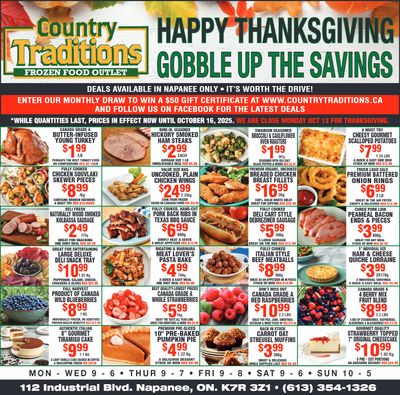 Country Traditions Flyer October 9 to 16