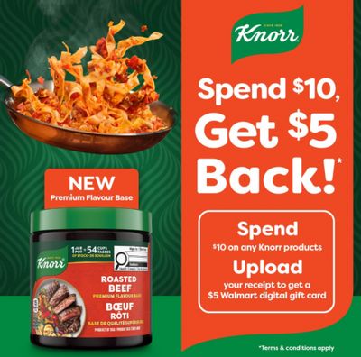Walmart Canada: Spend $10 on Knorr Products and Get $5 Back