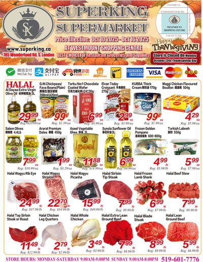 Superking Supermarket (London) Flyer October 10 to 16
