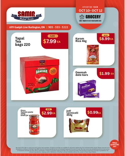 Samir Supermarket Flyer October 10 to 12