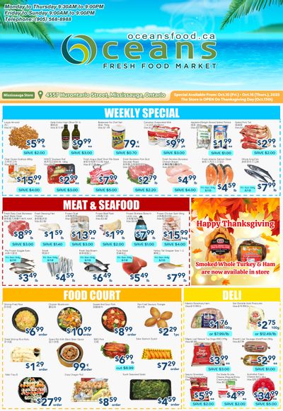 Oceans Fresh Food Market (Mississauga) Flyer October 10 to 16