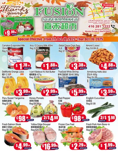 Fusion Supermarket (Scarborough) Flyer October 10 to 16