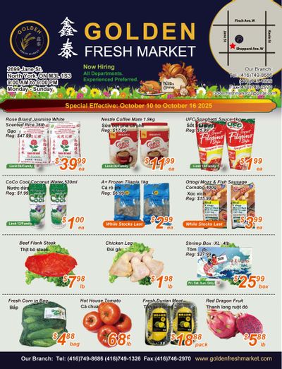 Golden Fresh Market Flyer October 10 to 16
