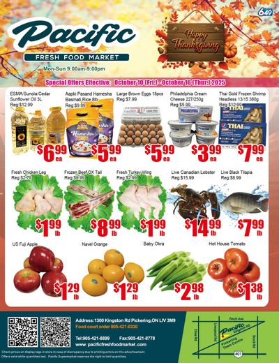 Pacific Fresh Food Market (Pickering) Flyer October 10 to 16