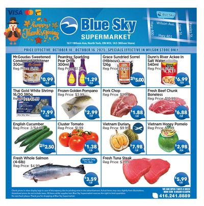 Blue Sky Supermarket (North York) Flyer October 10 to 16