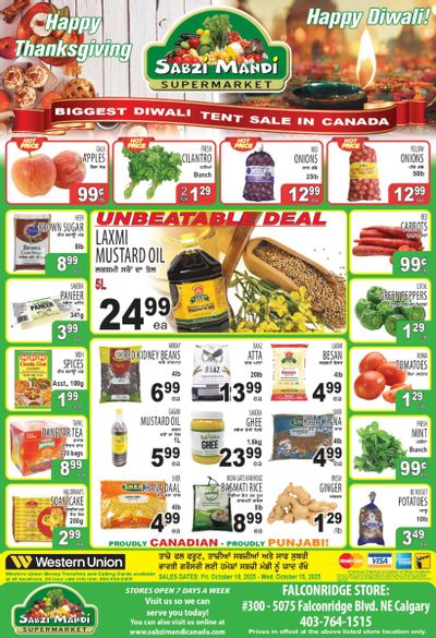 Sabzi Mandi Supermarket (Calgary) Flyer October 10 to 15