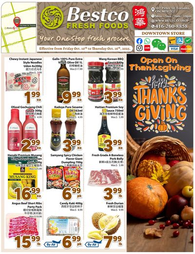 BestCo Food Mart (Downtown Toronto) Flyer October 10 to 16