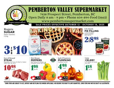 Pemberton Valley Supermarket Flyer October 12 to 18