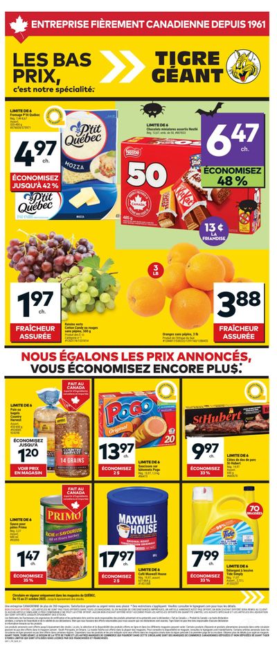 Tigre Géant Flyer October 15 to 21