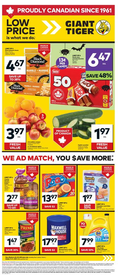 Giant Tiger (West) Flyer October 15 to 21