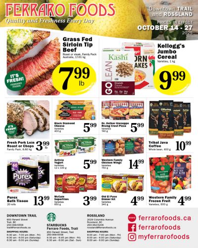Ferraro Foods Bi-Weekly Flyer October 14 to 27