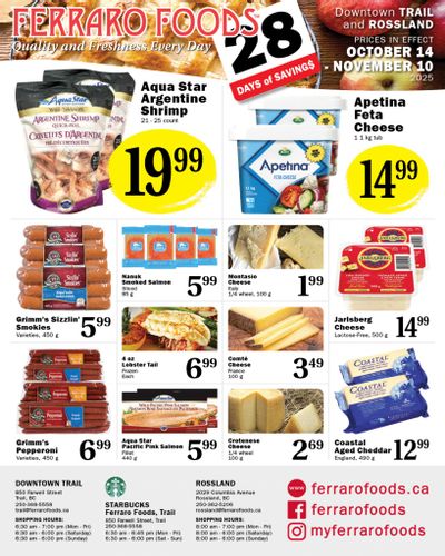 Ferraro Foods Monthly Flyer October 14 to November 10