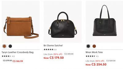 Fossil + Outlet Canada: Save up to 50% off Select Styles