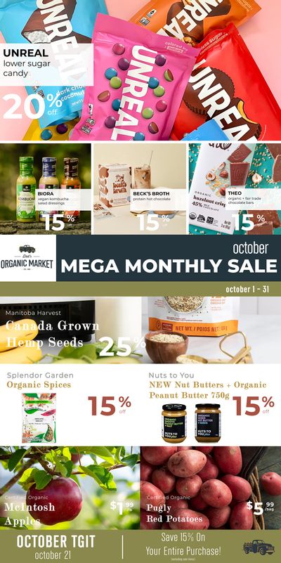 Dad’s Organic Market Monthly Flyer October 1 to 31