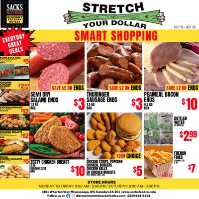 Sacks Food Co. Flyer October 15 to 28